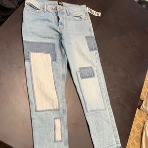 Size 29w 30L jeans with patches